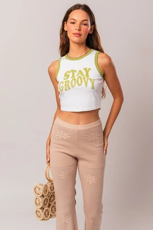 Stay Groovy Crop Shirt 1 Stay Groovy Crop Shirt