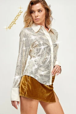 Satin, Embellished Sequin Shirt -Hippie Vibe Tribe Shop 17931589 38c96224 72fd 4e6f 8c7f 9b524a55da4f