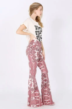 Wine Paisley Print Flared Pants -Hippie Vibe Tribe Shop 17987551 a6657084 f9d7 48ee 9fe3 263e5cde01e0