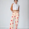 Cherry Stretched Cotton Jeans