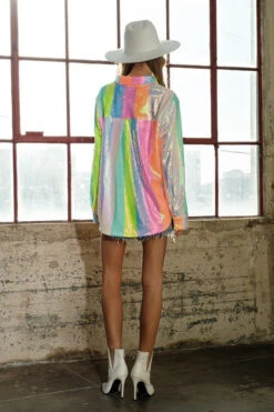 Multi Strip Rainbow Sequin Blouse -Hippie Vibe Tribe Shop 18077252 536ada49 8ec7 4cef a775 97ad248238eb