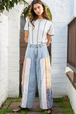 Patchwork Denim Pants -Hippie Vibe Tribe Shop 18325982 bcba64d7 5172 4e76 9f77 807f69634831