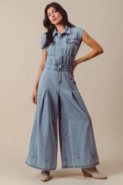 Cowgirl Wide Denim Jumpsuit -Hippie Vibe Tribe Shop 18350113 4798 4aec 94b5 2373a84b6b97