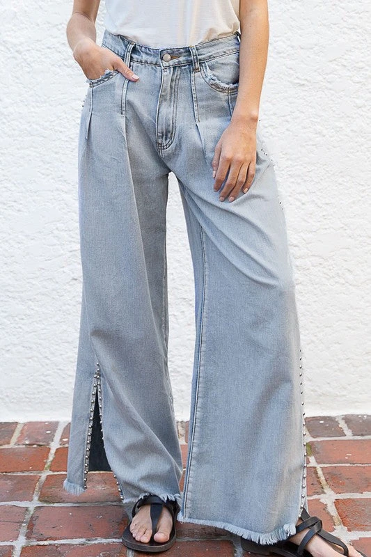 Wide Fit Detail Denim Pants 1 Wide Fit Detail Denim Pants