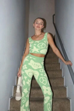 Green Hippie Knit Set