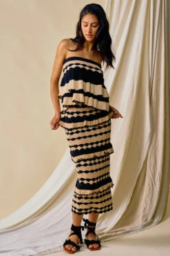 Crochet Midi Ruffle Skirt & Ruffle Tub Top