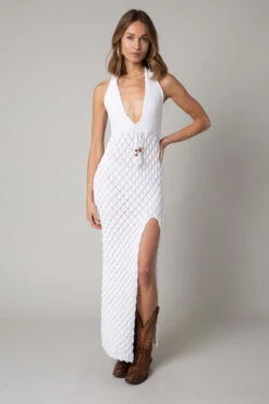 White Odessa Crochet Maxi