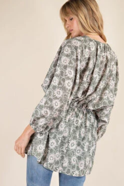 Sage Floral Print Tunic -Hippie Vibe Tribe Shop 18806172 5f498a74 297a 4d04 911a a795a9936d45 1