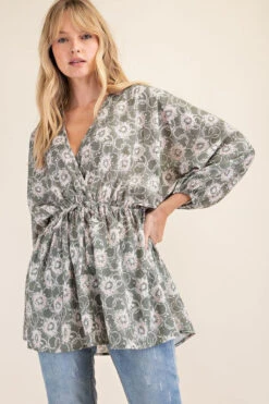 Sage Floral Print Tunic -Hippie Vibe Tribe Shop 18806172 67d396b3 3369 4770 8d60 67c73424bc99 1