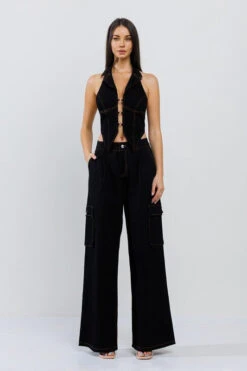 WIDE LEG CARGO PANTS