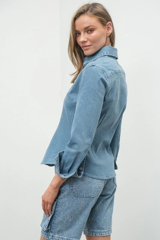 Parker Denim Blouse 9 Parker Denim Blouse - Image 9