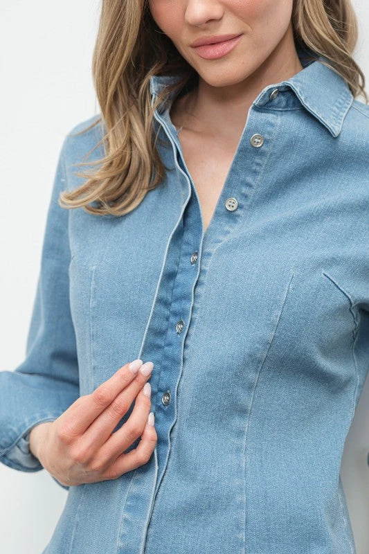 Parker Denim Blouse 8 Parker Denim Blouse - Image 8