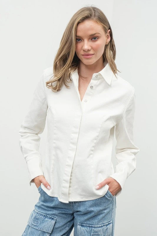 Parker Denim Blouse 6 Parker Denim Blouse - Image 6