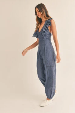 Navy Blue Ruffle Jumpsuit -Hippie Vibe Tribe Shop 19782870 1053c8ac 879d 43fc 8267 74a969460d80