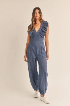 Navy Blue Ruffle Jumpsuit -Hippie Vibe Tribe Shop 19782870 99ad50ad 888c 4075 b177 74febeeff573