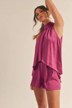 Magenta Satin Halter Top And Shorts -Hippie Vibe Tribe Shop 19787417 36df9c60 0448 45df b040 8059f82e7a9e
