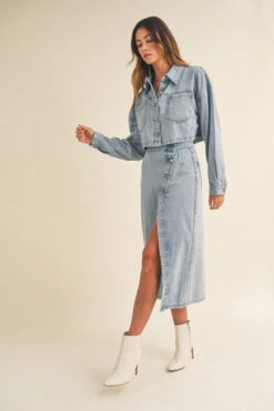 Denim Crop Jacket And Skirt Set -Hippie Vibe Tribe Shop 20005526 c3875911 df72 4187 ad9a 7b745772487f 1