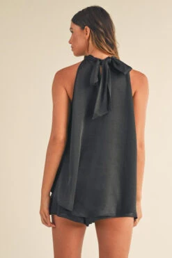 Satin Black Halter Top And Shorts -Hippie Vibe Tribe Shop 20072037 25ccf9c1 fab7 44c6 b0fe a6556cd1278c