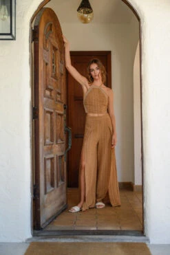 Eyelet Slit Wide Leg Pants & Halter Top -Hippie Vibe Tribe Shop 20697524 a339e68c ae2a 4cb4 ac5a a4f3d7aac047