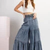 Denim Wide Leg Pants