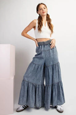 Denim Wide Leg Pants