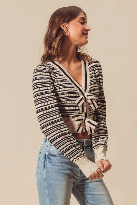 Ribbon Button Crop Cardigan 6 Ribbon Button Crop Cardigan - Image 6