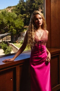 Lace & Satin Magenta Maxi Dress -Hippie Vibe Tribe Shop 21891094 10fe6a1f 9876 4860 845d 8fd4db307749