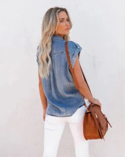 Denim Midi Button Down Top -Hippie Vibe Tribe Shop 4718348f d298 43cd b319 5a04bf91532b