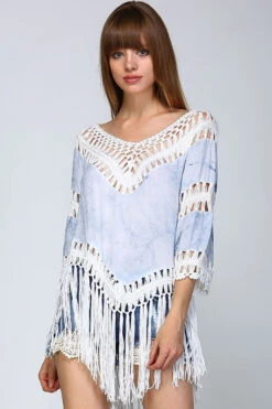 Crocheted Tie-Dye Tunic -Hippie Vibe Tribe Shop 5444343 FGLT0042