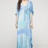 Baby Blue Tie-Front Maxi
