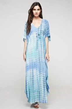 Baby Blue Tie-Front Maxi