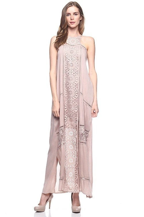 Crocheted Front Maxi Halter 2 Crocheted Front Maxi Halter - Image 2