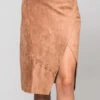 Suede Midi Skirt