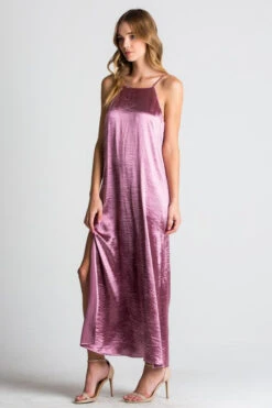 Pink Halter Maxi Dress