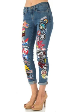 Embroidered Patched Denim Jeans -Hippie Vibe Tribe Shop 6381905 SP P94853