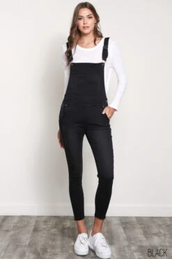 Stretchy Skinny-FitBlack Denim Overall