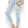 Floral Embroidered Jeans