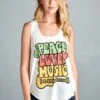 Hippie Peace Love Music Tank Top