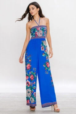 Halter Floral Jumpsuit.