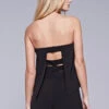Black Strapless Jumpsuit With Three Band Back Straps