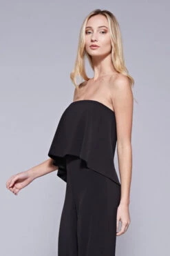 Cobalt Blue Strapless Jumpsuit With Three Band Back -Hippie Vibe Tribe Shop 7480174 RH13612 BLACKSIDE