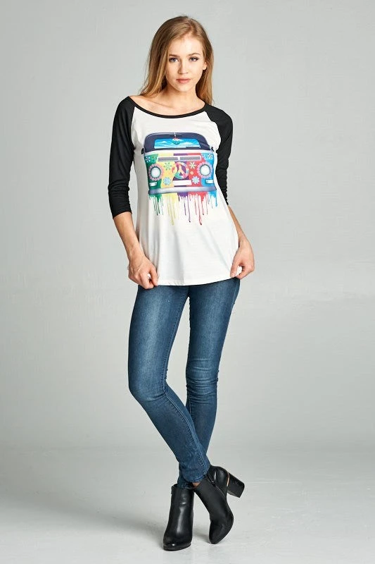 Hippie VanBaseball Tee 2 Hippie VanBaseball Tee - Image 2