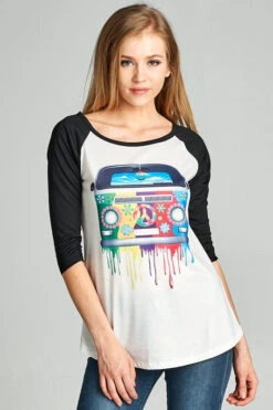 Hippie VanBaseball Tee