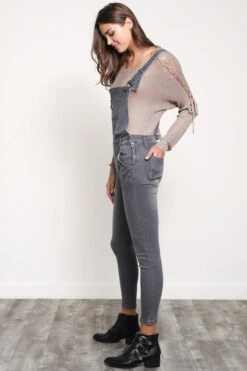Stretchy Skinny-Fit Grey Denim Overall 3 Stretchy Skinny-Fit Grey Denim Overall -Hippie Vibe Tribe Shop 7569305 DB8320P30 1