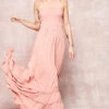 Pink Free Spirit Bodice Maxi Summer Dress