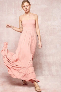 Pink Free Spirit Bodice Maxi Summer Dress