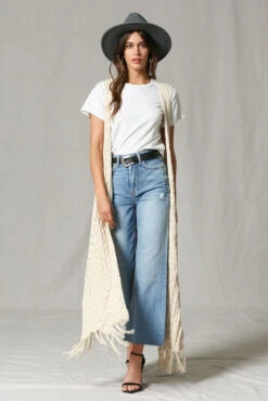 Bohemian Cardigan Fringe Vest
