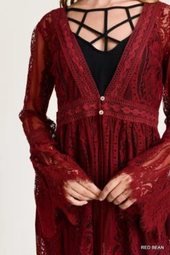 Red Body Lace Cardigan -Hippie Vibe Tribe Shop 9240517 cae83a82 a6e1 4fbd b869 e2562bc1c4b1