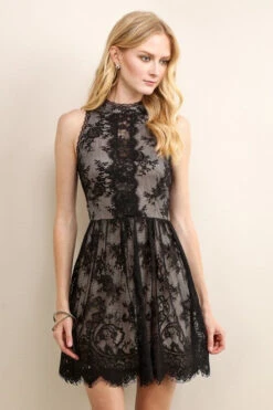 Vintage Lace Halter Dress