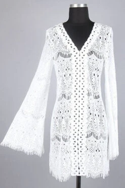 Bell Sleeves Bathing Suit Cover-Up